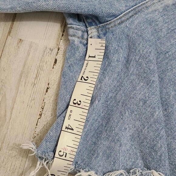 Vintage Wrangler Cut Off Shorts Jean Denim 32 Waist High Waisted Relaxed - Picture 6 of 6